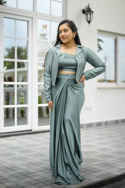 Sage Green drape set