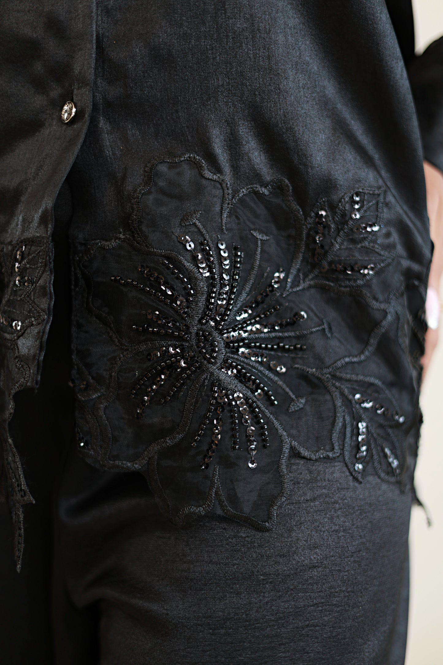 Noir floral edge co-ord set