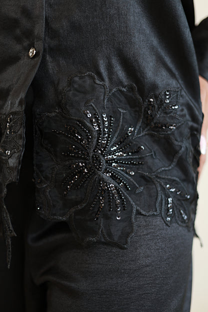 Noir floral edge co-ord set