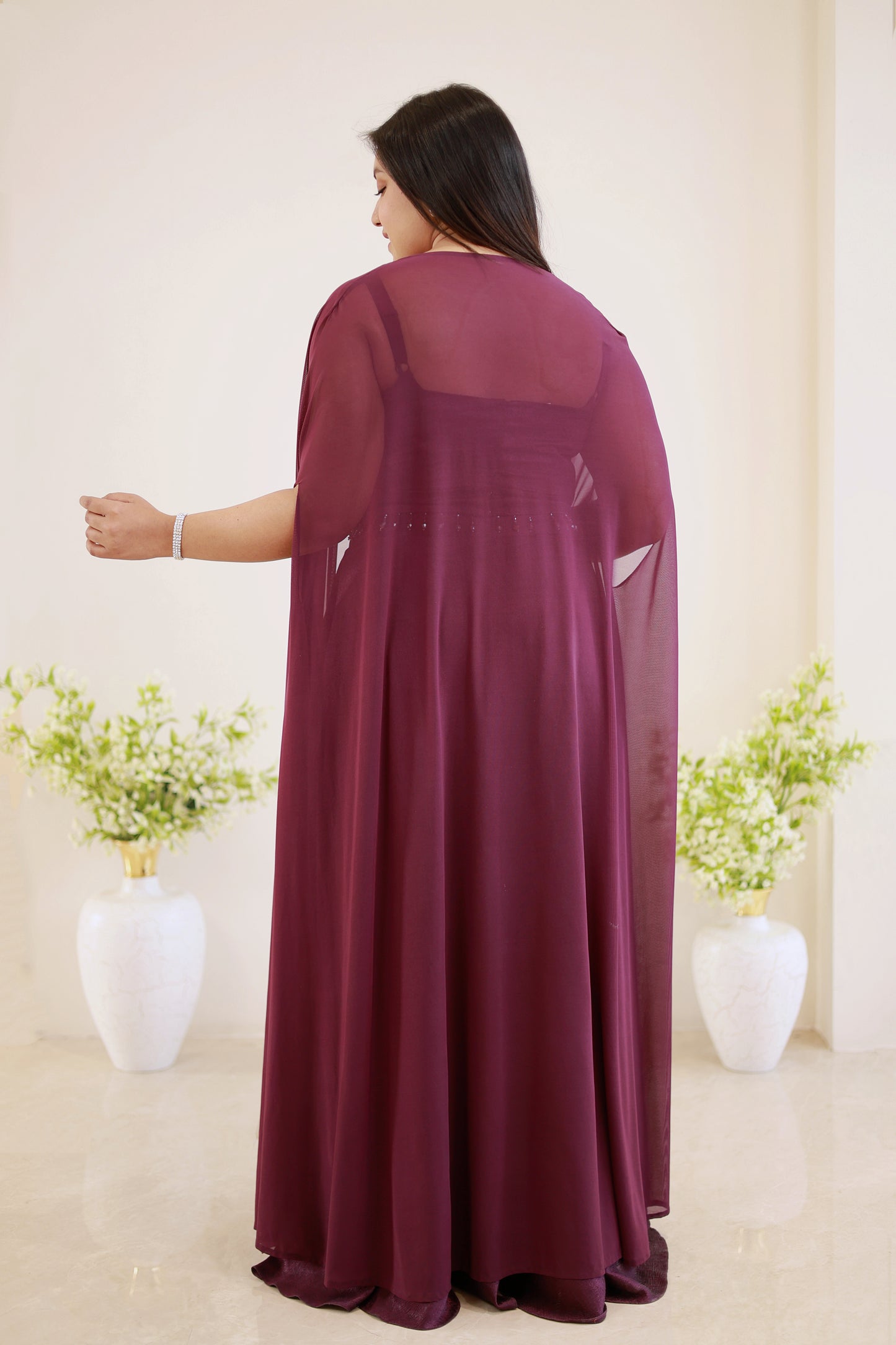 Scarlet Bloom Cape set